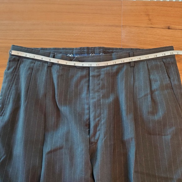 Hart Schaffner Marx Pinstripe Wool Men's formal career Suit Sz 44L Charcoal gray - Picture 8 of 16
